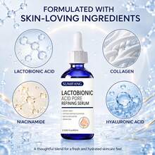 SUMIFANG 60ml Lactobionic Acid Blackhead Cleansing Essence, Formulated With Lactobionic Acid And Niacinamide, Gently Cleanses T-Zone Skin, Reduces Pore Clogging, Makes Skin Smooth. Suitable For All Skin Types. - Hyaluronic Acid - View 6