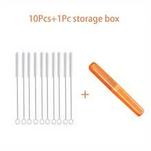 Simple Modern 10 Straw Brushes+1 Storage Box, Extra Long Straw Cleaning Brush Set Cleaner - Suitable For Large Cups, Straw Cups, Water Bottles, Etc - Pack Of 10+1 Box - View 1