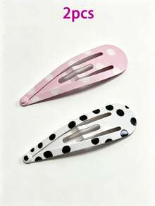 10/5/3/2/1pc Giant Oversized Polka Dot Pattern Hair Clip Pink Bag Clothing Funny Decorative Quirky Hair Accessory - Multicolor - View 30