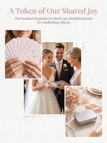 1 Set (54 Pcs) Personalized Custom Photo Wedding Playing Cards.Guest Book Playing Cards,Blank Playing Cards For Wedding Guest Book Alternative,Custom Signature Wedding Favors, DIY Message Cards For Guests, Unique Wedding Keepsake Memory Cards - Multicolor 2 - View 7
