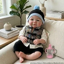 18 Inch Solid Silicone Vivienne Reborn Doll, Handmade Realistic 3D Painted Skin Baby Toy (Anatomically Correct) - Silicone Girl - View 3
