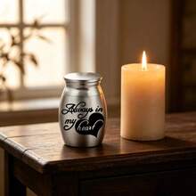 Stainless Steel Small Pet Urn Paw Bird Heart Tree Pattern Pet Cremation Keepsake Urn Memorial Ash Holder Container Jar For Dogs - Multicolor - View 9