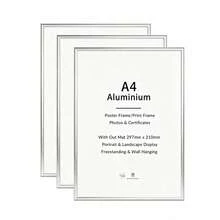 Mosearon 1pc/2pcs/3pcs/4pcs A3 Photo Frame, Classic Silver Rectangular 30x40cm Picture Frame, A4 Photo Frame, Poster Frame, No Mat, Suitable As Vacation Gift For Friends And Family, Can Be Hung Horizontally Or Vertically - Silver - View 15