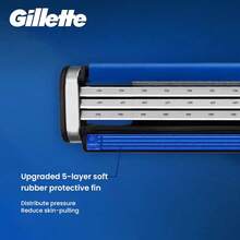 Gillette Vector 3 Premium Razors For Men, 1 Razor, 6 Blade Refills, Lubricant Strip For More Comfortable Shave - Multicolor - View 3