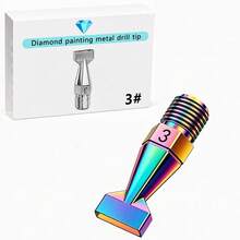Rainbow Diamond Painting Metal Dot Drill Bit, Thread-In Resin Pen Replacement Tip, 1-25 Diamond Paint Pen Tip, Dot Painting Tool For DIY Rhinestone Crafts - A - View 14