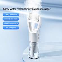 TOUCHBeauty 2-In-1 Portable Nano Facial Mist Sprayer With Vibration Massage, Constant Temperature Hot Compress Hydration Skincare Device, Built-In 1200mAh Rechargeable Facial Moisturizing Beauty Instrument, Suitable For Home And Travel Facial Care - 1 Pc - View 7