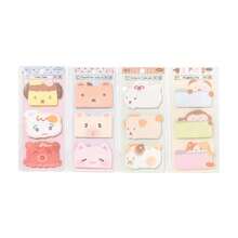 Cute Cartoon Animal Shaped Sticky Notes, Kawaii Self‑Adhesive Memo Pad, Planner Journal Decor School Stationery - Multicolor - View 6
