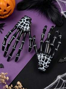 2pcs Kids Hair Accessories Halloween Hair Clips-Fun Design Side Clips,Suitable For Party, Holiday Decoration Hair Clips,Perfect For Top Hair Styling - Multicolor - View 6