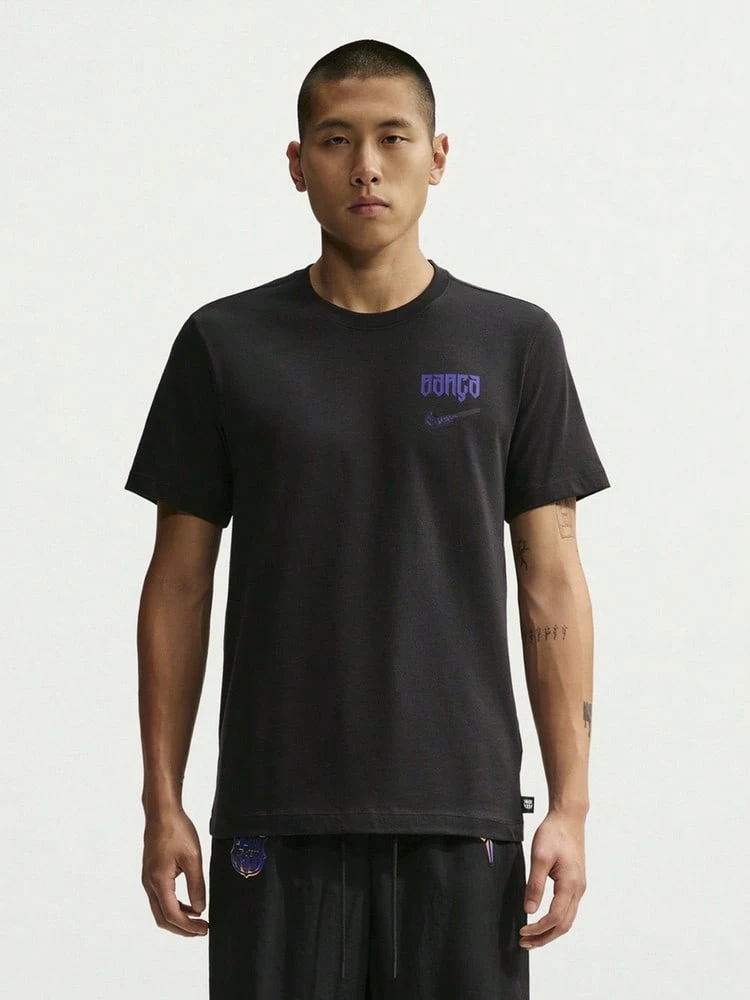 Nike Men's AS FCB M NK KB TEE Short Sleeve Knit Collarless T-Shirt TIQ5018-010 - Black - View 1