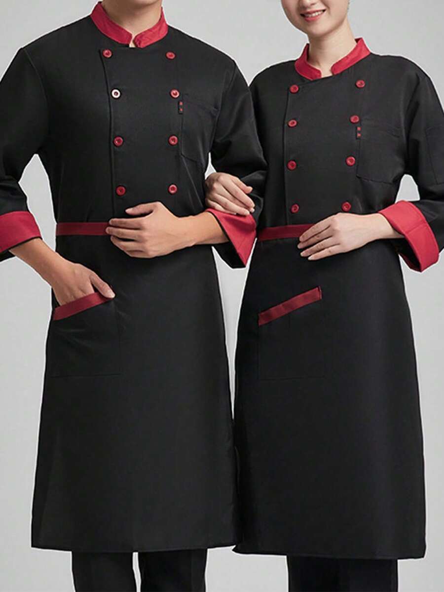 Half Apron, Chef Cooking Kitchen Restaurant Apron, Unisex, Fashion Housework Workwear, Cooking Kitchen Apron, BBQ Painting Apron - Multicolor - View 1