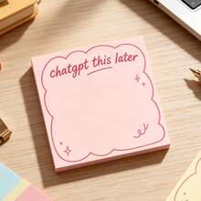 1pc/4pcs,ChatGPT Sticky Notes Suitable For Tech Office,50 Sheets Each,AI-Themed Notepad With Pink Curved Edge & ChatGPT Labeling System, Productivity Paper For Students, Creative Gift For ChatGPT Fans, Tech Lover Stationery - one-size - View 14