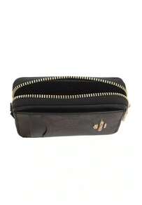 Coach 女款拉鍊腕帶錢包 信用卡夾 Mini 硬幣包 附透明 ID 視窗與卡槽 - 黑胡桃木色 - 查看 3
