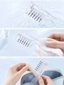 Transparent Visible Storage Liquid Guide Comb, Roller Metal Guide Teeth Even Liquid Discharge, Replacement For Hand Smear Hair Development Beard Essential Oil Scalp Softening Stubble Home Women'S Scalp Care Men'S Beard Grooming Convenient Beauty Com - Multicolor - View 12