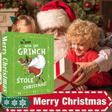 The Grinch 3pcs Creative Christmas Countdown Blind Box Green Monster Christmas Tree Hanging Ornament Christmas Blind Box - Multicolor - View 8