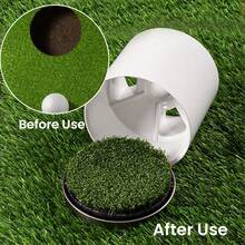 FINGER TEN Golf Hole Cup Putting Green 1 Pack, 3.94 Inch Putting Green Hole Cups With Heavy-Duty Metal Base For Backyard Practice And Home Simulated Lawn - Green - View 3