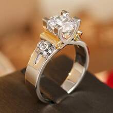 Fashion Luxury Round Women's Ring, Exquisite Wedding Engagement Ring, Holiday Gift - Silver - View 13