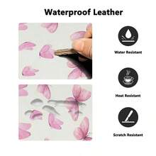 A Pink, Minimalist, Oversized, And Durable Leopard Mouse Pad Featuring A Butterfly Aesthetic-Suitable For Gaming, Office Use, Laptop Keyboards, Or As A Leopard Desk Mat, A Non-Slip Short Plush Base, And Is Available In Multiple Sizes - View 4