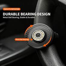 Car Steering Wheel Spinner Knob, Metal Bearing Assist Ball For All Vehicles, Makes Driving Easier & More Comfortable - A - View 4