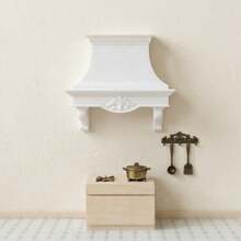 1pc Dollhouse Mini European Kitchen Simulation Range Hood Plastic Model, Dollhouse Decoration Accessories, Suitable For Dollhouse Handmade Decoration Models, Miniature Landscape Decoration Model Decorations, Dollhouse Home Kitchen Plastic Accessories - Grey - View 8