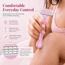 3-Layer Women's Razor, Smooth Cutting, Suitable For Legs, Underarms And Bikini Area - Upgraded Version - View 2
