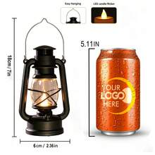 6pcs LED Flickering Flameless Pillar Candles With String Lights, Vintage Simulated Kerosene Lantern, Battery Operated Transparent Acrylic Tube, Warm Realistic Light For Christmas Winter Home Decor Fireplace Window Tabletop Party Decor Gift - 6PCS Decorative Lanterns - View 7