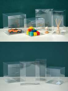 20 Pcs 4cm/5cm/6cm/7cm/8cm Clear PVC Plastic Boxes, For Towel, Tea, Ornament Storage, Birthday Party Surprise Gift, Multi-Purpose - A - View 3