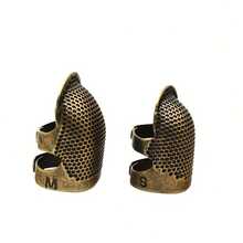 1pc Vintage Metal Sewing Thimble, Adjustable Finger Protector For Needlework And Handicrafts, Home Hand Sewing Cross Stitch Thimble, DIY Sewing Tool - Multiple Styles - View 6