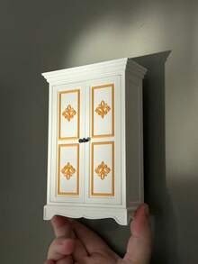 Creative 3D Printed Miniature Victorian Style Dollhouse Home Decor Wardrobe Cabinet Ornament - Wardrobe - View 2