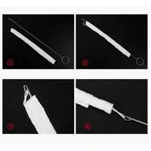 Dụng cụ luồn dây lưng quần, dụng cụ luồn dây chun cho quần thể thao, dây luồn kéo dài kèm móc, kim xỏ hạt, kim móc thép mảnh, kim móc lưỡi, dụng cụ cầm tay luồn dây chun, ren và ruy băng, dụng cụ luồn khuyên, hỗ trợ luồn dây chun quần áo - bạc - Xem 4