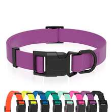 1PC PVC Pet Collar, Adjustable Size, Macaron Color Series, Quick Release Buckle, Easy To Clean Rubber Material, Comfortable And Versatile, Anti-Tear, Suitable For Small, Medium, Large Dogs, Daily Wear And Outdoor Adventure - Multicolor - View 8