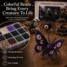 1 Box Fantasy Animal 3D Beaded Handmade Kit, Includes Dragon, Phoenix, Unicorn, Owl Beaded Designs, Contains Colorful Beads And Instructions, No Glue Needed, Adult DIY Creative Jewelry Making Set, Holiday Gift, Decorative Ornament - Multiple Styles - View 4