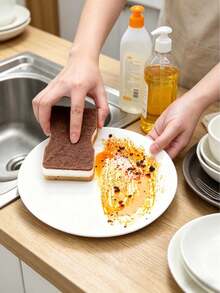 1/6/12/24 Lap Spons Tebal dan Tahan Lama, Spons Pembersih Serat Alami, Alat Pembersih, Cocok untuk Peralatan Makan. Cocok untuk Dapur, Kamar Mandi, Rumah Tangga, Pembersihan Kerak Wastafel, dan Membersihkan Noda Minyak Membandel pada Kompor. Daya Pembersih yang Kuat. - MultiWarna - View 3