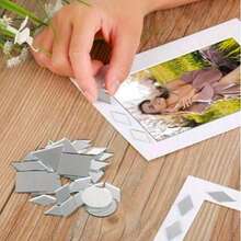 100/500pcs Hand-Cut Mirror Tile Set, Triangle Square Circle Rhombus, DIY Mosaic Art Supplies, Suitable For Home Decor, Wall Mural, Accessory Making, Disco Ball Decoration, Party Atmosphere, Kitchen Living Room Accent Decoration - DD - View 2