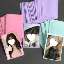 50入/包 單面磨砂透明卡套 3吋 (56*~58*89mm) K-Pop 小卡保護套 塑膠保護膜 薄款透明卡套 - 3寸(56*87mm) - 查看 4