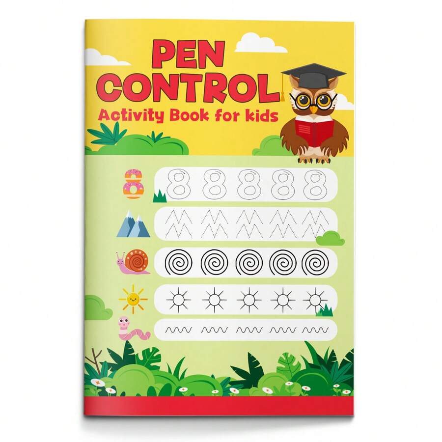 Pen Control Tracing Notebooks, Pre-Writing Pattern Practice With Numbers, Spirals, Lines And Shape Strokes, Fine Motor Skill Learning Activity For Handwriting Preparation - Pen Control Series - View 1