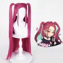 Mattel Medium-Length Curly Cosplay Wig For Anime Female Characters, Light Purple Matte High-Temperature Fiber, Wolf Cut Design With Short Front And Long Back, Realistic Scalp Parting, Layered And Naturally Voluminous, Suitable For Anime/Game Neutral Characters, Daily Mullet Style, Lolita, JK Outfit, Stage Performance, Short Video Shooting - Multicolor - View 2
