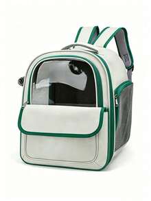 Transparent Window Cat Backpack Pet Carrier, Multi-Ventilation Mesh Pet Travel Backpack, Portable Foldable Kitten And Small Dog Pet Backpack, Outdoor Camping Hiking Pet Shoulder Bag, Breathable Mesh Pet Backpack, Transparent Window Cat Travel Backpack, Multi-Port Ventilation Design Pet Carrier Bag, Lightweight Shoulder Backpack Suitable For Small Cats And Dogs Daily Outdoor Use - Multicolor - View 12
