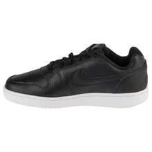 Nike W Ebernon Low 女款黑色運動休閒鞋 - 黑色 - 查看 2