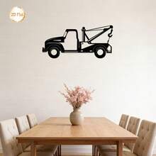 CIF BUY 2D Flat 1pc Trailer Pattern Metal Wall Decor, Indoor/Outdoor Use, Suitable For Living Room, Bedroom, Home Decor, Garage, Studio, Housewarming Gift, Iron - Multicolor - View 7