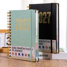2027 Daily, Monthly, Yearly Planner Academic Agenda Organizer, Comes With 2 Pens, Spiral Bound Multi-Function Monthly Calendar, Suitable For Students, Office And Business Use, Perfect For Daily Planning, Enhancing Self-Discipline And Time Management, Premium Hardcover Agenda Notebook, Full Year Organizer With Calendar, Goal And Schedule Tracking For Business And Office Use - A5 - View 11