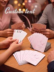 1 Set (54 Pcs) Personalized Custom Photo Wedding Playing Cards.Guest Book Playing Cards,Blank Playing Cards For Wedding Guest Book Alternative,Custom Signature Wedding Favors, DIY Message Cards For Guests, Unique Wedding Keepsake Memory Cards - Multicolor 2 - View 1