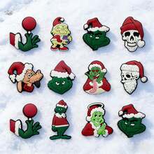 The Grinch 10 buah Hiasan Sepatu Bakiak Natal Acak, Aksesoris Stiker Sepatu DIY, Gesper Dekorasi Bakiak, Hadiah Natal, Perlengkapan Kostum Halloween - MultiWarna - View 2
