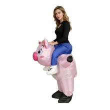 1pc (Air Blower Not Included) Rideable Animal Cosplay Costume, Adult Cosplay Outfit, Rideable Half-Body Funny Costume, Party Performance, Holiday Atmosphere Gift - Multicolor - View 7