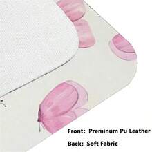A Pink, Minimalist, Oversized, And Durable Leopard Mouse Pad Featuring A Butterfly Aesthetic-Suitable For Gaming, Office Use, Laptop Keyboards, Or As A Leopard Desk Mat, A Non-Slip Short Plush Base, And Is Available In Multiple Sizes - View 6