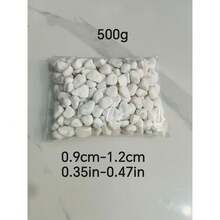 0,5-0,9 cm Piedras de río blancas naturales con forma asimétrica, piedras decorativas con acabado mate, adecuadas para plantas de interior, relleno de jarrones, acuarios, suculentas - Blanco - Ver 17