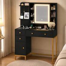 Vanities & Vanity Benches - Black - View 5