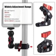 360° Rotating Camera Clip Mount Universal Dual Ball Head Magic Arm Phone DSLR Fill Light Stand - View 9