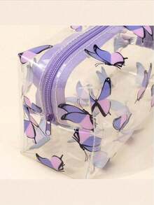 1pc/1set Butterfly Stationery Box, Large Capacity Wear-Resistant Storage, Can Store Various Pens And Stationery, Suitable For School Learning, Dormitory Organization, Bridesmaid Gift, Birthday Gift, Creative Storage Gift, Back To School Essential - A - View 3