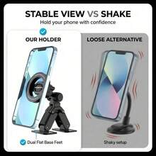 xnyocn Magnetic Phone Mount Dual-Use For Car And Desk, Multifunctional, Foldable, 360-Degree Rotation, Strong Suction, Universal For Car And Office, Suitable For Men And Women - Multicolor - View 7