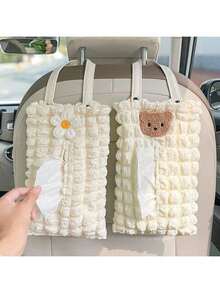 1pc Car Hanging Multi-Function Tissue Bag, Suitable For Front And Rear Seats, Can Be Used As A Tissue Box. - A - View 5